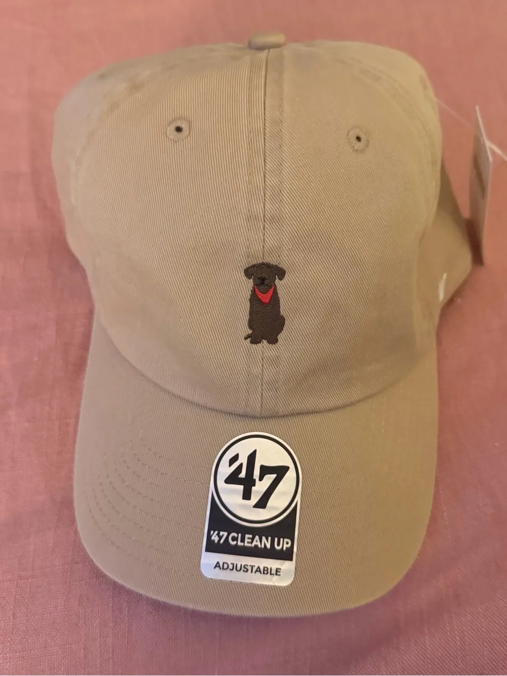 '47 Clean Up Hat with Embroidered Dog - Khaki